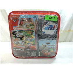 DISNEY PIXAR CARS PLAY RUG W/ BOOK & CHARACTERS