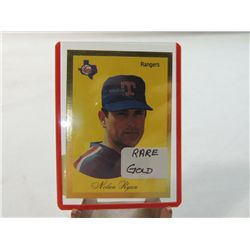 NOLAN RYAN RARE GOLD BASEBALL CARD