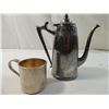 Image 3 : LOT 2 VINTAGE SILVER CUP & TEA KETTLE