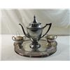 Image 1 : SHEETS ROCKFORD CO TEA SET  KETTLE SUGAR CREAM TRA