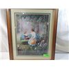 Image 2 : VICTORIAN WOMAN & GIRL ON SWING MATTED & FRAMED