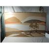 Image 1 : LARGE CANVAS MOUTAINS PAINTING FRAMED