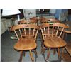 Image 2 : LOT 5 VINTAGE AMERICAN BAR STOOLS COUNTER STOOLS