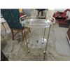 Image 1 : VINTAGE METAL & GLASS BAR CART