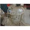 Image 2 : VINTAGE METAL & GLASS BAR CART