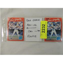 RARE JUAN GONZALEZ FLIPPED ROOKIE CARDS