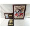 Image 1 : LOT 3 BASEBALL PLAYER CARDS & PHOTO PLAQUES