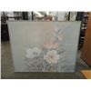 Image 2 : EXTRA LARGE CANVAS PAINTING FRAMED FLOWERS SIGNED