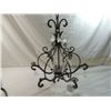 Image 1 : SHABBY CHIC METAL & CRYSTAL CHANDELIER