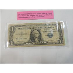OLD SILVER CERTIFICATE DOLLAR