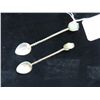 Image 2 : LOT 2 STERLING JADE SPOONS