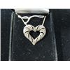 Image 1 : VINTAGE STERLING SILVER HEART PENDENT NECKLACE