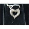 Image 2 : VINTAGE STERLING SILVER HEART PENDENT NECKLACE