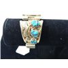 Image 4 : NAVAJO SEIKO GOLD & TURQUOISE WATCH