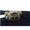 Image 6 : NAVAJO SEIKO GOLD & TURQUOISE WATCH