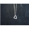 Image 1 : STERLING NECKLACE RHINESTONE HEART PENDENT