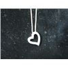 Image 2 : STERLING NECKLACE RHINESTONE HEART PENDENT