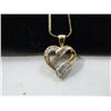 Image 1 : STERLING GOLD HEART PENDENT NECKLACE