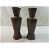 Image 2 : PAIR EGYPTIAN 1920S COPPER & SILVER VASES