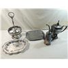 Image 1 : LOT 5 SILVER PLATED TEAPOTS & TRAYS