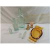 Image 2 : LOT 7 MISC VINTAGE GLASS BOTTLES & ASHTRAY