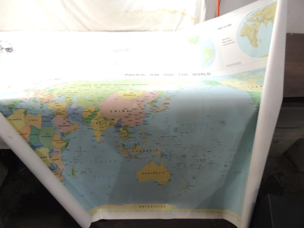 World Map In 1989 EXTRA LARGE 1989 WORLD ATLAS MAP