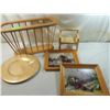Image 1 : LOT 5 WOODEN MAGAZINE RACK, GOLD CHANGER, DOLL BEN