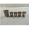 Image 1 : 5 SMALL METAL CUPS SHOT GLASSES