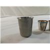 Image 2 : 5 SMALL METAL CUPS SHOT GLASSES