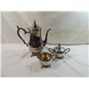 Image 2 : SILVER PLATED? TEA POT, CREAMER, SUGAR BOWL