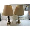 Image 1 : PAIR BRASS TABLE LAMPS