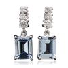 Image 1 : 14KT White Gold 2.61ctw Aquamarine and Diamond Earrings