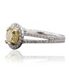 Image 2 : 14KT Two-Tone Gold 1.17ctw Diamond Engagement Ring