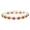 Image 1 : 14KT Yellow Gold 17.28ctw Ruby and Diamond Bracelet