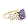 Image 2 : 14KT Yellow Gold 1.85ct Tanzanite and Diamond Ring