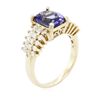 Image 3 : 14KT Yellow Gold 1.85ct Tanzanite and Diamond Ring