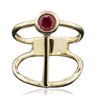 Image 1 : 14KT Yellow Gold 0.55ct Ruby Ring