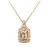 Image 2 : 14KT Rose Gold 2.56ct Morganite and Diamond Pendant With Chain