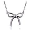 Image 1 : 14KT White Gold Bow Necklace