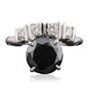 Image 1 : 14KT White Gold 0.50ctw Black Diamond Ring