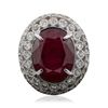 Image 1 : 14KT White Gold 17.61ct Ruby and Diamond Ring