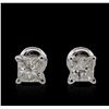 Image 1 : 14KT White Gold 1.15ctw Diamond Solitaire Earrings