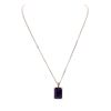 Image 1 : 14KT Rose Gold 14.49ct Amethyst and Diamond Pendant With Chain