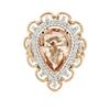 Image 1 : 14KT Two-Tone Gold 3.84ct Morganite and Diamond Ring