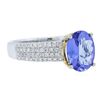 Image 2 : 14KT White Gold 1.81ct Tanzanite and Diamond Ring