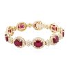Image 1 : 14KT Yellow Gold 17.91ctw Ruby and Diamond Bracelet