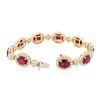 Image 3 : 14KT Yellow Gold 17.91ctw Ruby and Diamond Bracelet