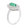 Image 3 : 14KT White Gold 0.83ct Emerald and Diamond Ring