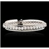 Image 1 : 14KT White Gold 8.47ctw Diamond Tennis  Bracelet