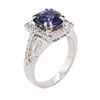 Image 3 : 14KT White Gold 3.10ct Sapphire and Diamond Ring